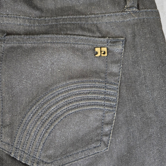 Joes Jeans Dark Wash Bootcut Flare Mid Rise Honey Sparkly Glitter Jeans Size 29 - Picture 5 of 6